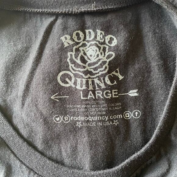Rodeo Quincy Honky Tonk Row Graphic Tank Top Black Gold Women’s Large - Picture 5 of 5